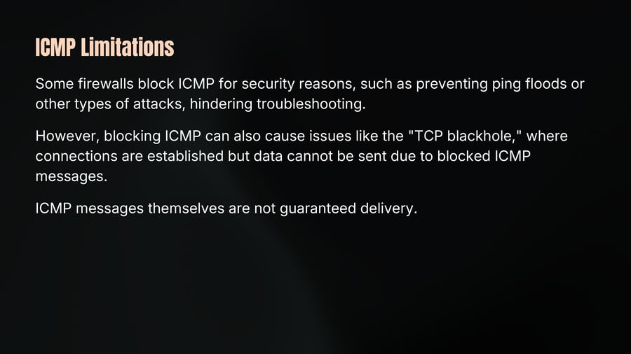ICMP Limitations