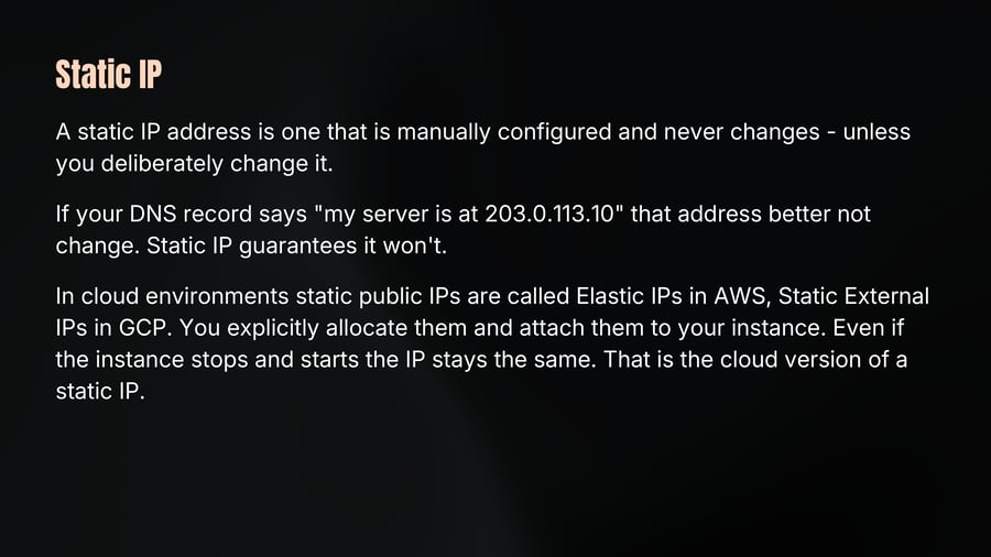 Static IP