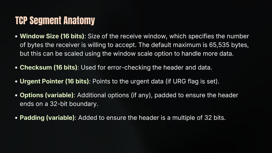 TCP Segment Anatomy