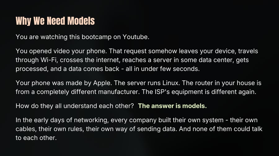 Why We Need Models