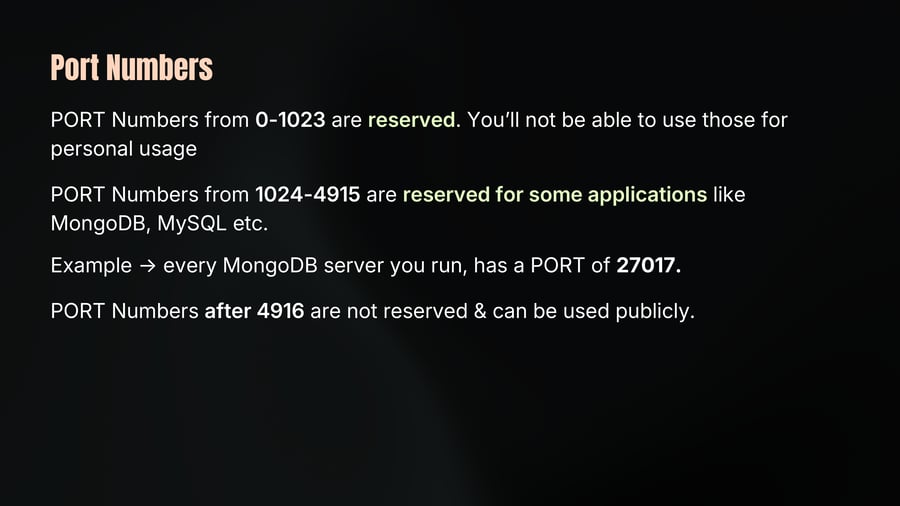 Port Numbers