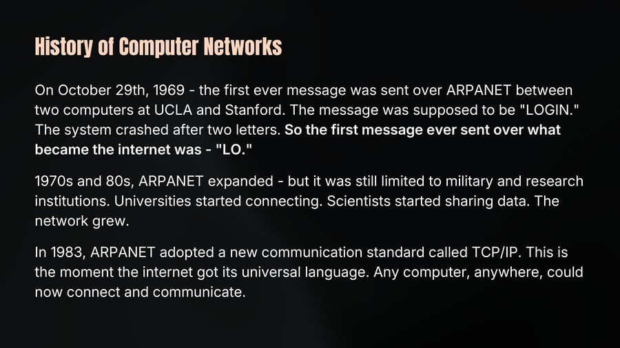 History of Computer Networks