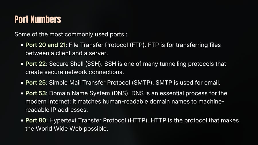 Port Numbers