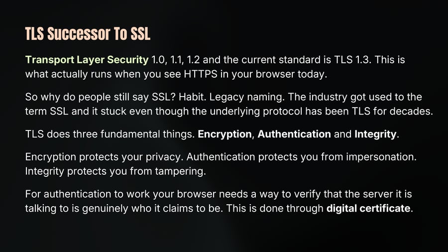 TLS Successor To SSL