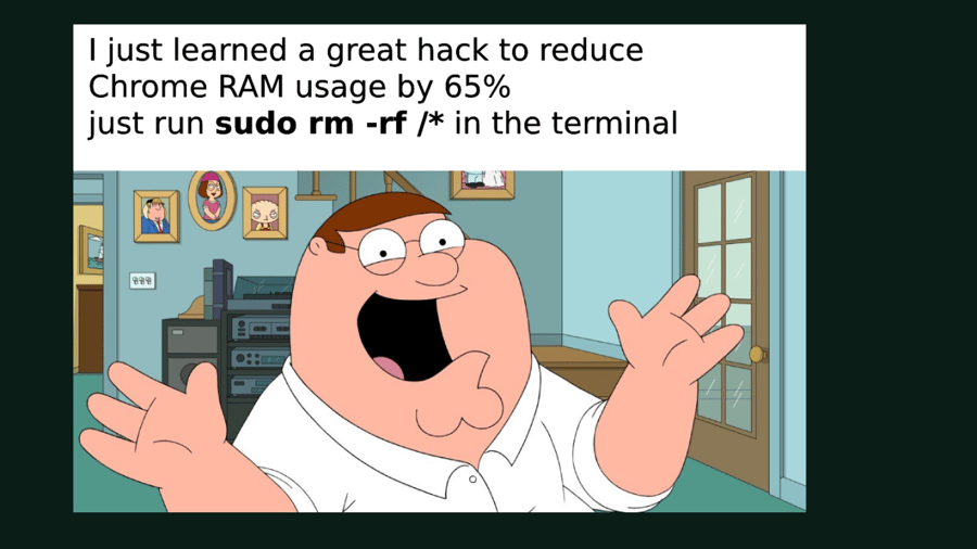 sudo rm -rf/*