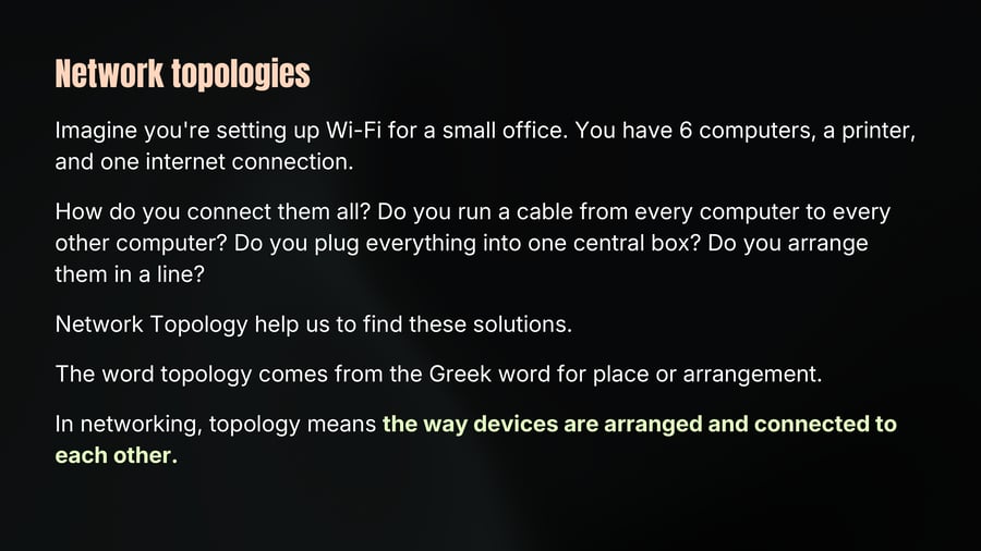 Network topologies