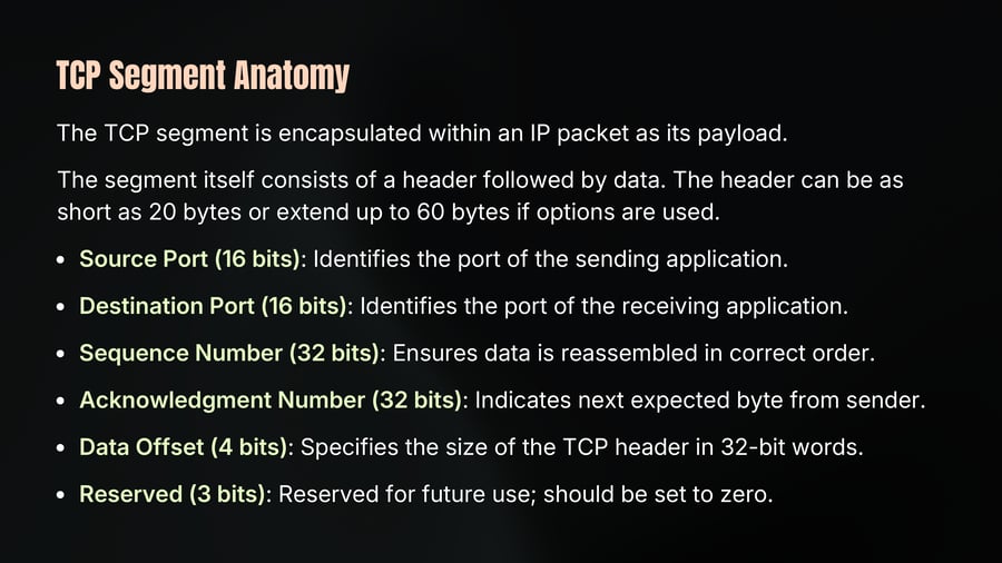 TCP Segment Anatomy